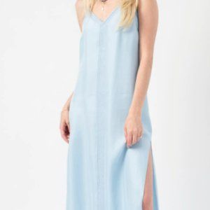 FRAME Midi Blue Slip Dress